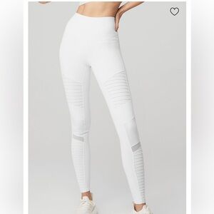 Alo yoga high-waist moto leggings white XS